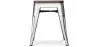 Sgabello di design industriale - Legno e acciaio - 45cm - Stylix image 7