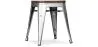 Sgabello di design industriale - Legno e acciaio - 45cm - Stylix image 7