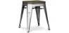 Sgabello di design industriale - Legno e acciaio - 45cm - Stylix image 7