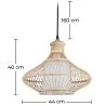 Lampada a soffitto in bambù - Lampada a sospensione stile Boho Bali - Amara image 7