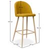 Sgabello imbottito in tessuto - Design scandinavo - 76cm - Evelyne image 7