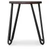 Sgabello da bar rotondo - Design industriale - Legno e acciaio - 43cm - Hairpin image 7