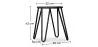 Sgabello da bar rotondo - Design industriale - Legno e acciaio - 43cm - Hairpin image 7