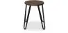 Sgabello da bar rotondo - Design industriale - Legno e acciaio - 43cm - Hairpin image 7