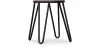 Sgabello da bar rotondo - Design industriale - Legno e acciaio - 43cm - Hairpin image 7