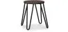 Sgabello da bar rotondo - Design industriale - Legno e acciaio - 43cm - Hairpin image 7