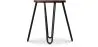 Sgabello da bar rotondo - Design industriale - Legno e acciaio - 43cm - Hairpin image 7