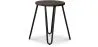 Sgabello da bar rotondo - Design industriale - Legno e acciaio - 43cm - Hairpin image 7
