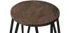 Sgabello da bar rotondo - Design industriale - Legno e acciaio - 43cm - Hairpin image 7