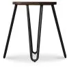 Sgabello da bar rotondo - Design industriale - Legno e acciaio - 43cm - Hairpin image 7