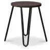 Sgabello da bar rotondo - Design industriale - Legno e acciaio - 43cm - Hairpin image 7