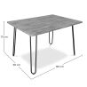 Tavolo da pranzo rettangolare - Stile industriale - Legno e metallo - 120 cm - Hairpin image 7