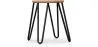Sgabello da bar rotondo - Design industriale - Legno e acciaio - 44 cm - Hairpin image 7