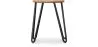 Sgabello da bar rotondo - Design industriale - Legno e acciaio - 44 cm - Hairpin image 7