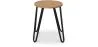 Sgabello da bar rotondo - Design industriale - Legno e acciaio - 44 cm - Hairpin image 7