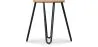 Sgabello da bar rotondo - Design industriale - Legno e acciaio - 44 cm - Hairpin image 7