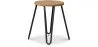 Sgabello da bar rotondo - Design industriale - Legno e acciaio - 44 cm - Hairpin image 7