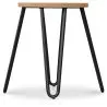 Sgabello da bar rotondo - Design industriale - Legno e acciaio - 44 cm - Hairpin image 7