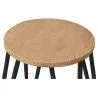 Sgabello da bar rotondo - Design industriale - Legno e acciaio - 44 cm - Hairpin image 7