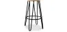 Sgabello rotondo - Design industriale - Legno e metallo - 66cm - Hairpin image 7