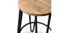 Sgabello rotondo - Design industriale - Legno e metallo - 66cm - Hairpin image 7