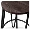 Sgabello rotondo - Design industriale - Legno e metallo - 66cm - Hairpin image 7