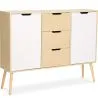 Credenza in Legno - Stile Scandinavo - 3 cassetti - Roger image 7