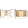 Credenza in Legno - Stile Scandinavo - 3 cassetti - Roger image 7