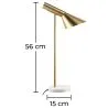 Lampada Flexo - Lampada da Scrivania - Marmo e Metallo - Celio image 7