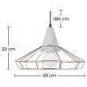 Lampada a Soffitto Design Retrò - Lampada Sospesa in Metallo e Cemento - Giotto image 7