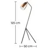 Lampada da Terra con Treppiede - Lampada da Salotto - Cavalleta image 7