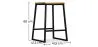 Sgabello da bar di design industriale - Legno e metallo - 60cm - Big Boy image 7
