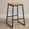Sgabello da bar di design industriale - Legno e metallo - 60cm - Big Boy image 7