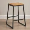 Sgabello da bar di design industriale - Legno e metallo - 60cm - Big Boy image 7
