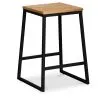 Sgabello da bar di design industriale - Legno e metallo - 60cm - Big Boy image 7