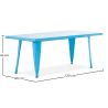 Tavolo rettangolare per bambini - Stile Industriale - 120cm - Stylix image 7
