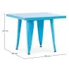 Tavolo Quadrato per Bambini - Industriale - Metallo - 60cm - Stylix image 7