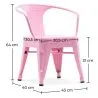 Sedia per bambini con braccioli - Sedia per bambini - Design industriale - Acciaio - Stylix image 7