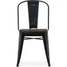 Sedia da pranzo - Design industriale - Legno e acciaio - Stylix image 7
