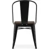 Sedia da pranzo - Design industriale - Legno e acciaio - Stylix image 7