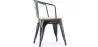 Sedia da pranzo con braccioli - Legno e acciaio - Stylix image 7