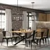 Sedia da pranzo con braccioli - Legno e acciaio - Stylix image 7