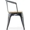 Sedia da pranzo con braccioli - Legno e acciaio - Stylix image 7
