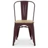 Sedia da pranzo - Design industriale - Legno e acciaio - Stylix image 7