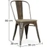 Sedia da pranzo - Design industriale - Legno e acciaio - Stylix image 7
