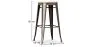 Sgabello da bar - Design industriale - Acciaio e legno - 76cm - Stylix image 7