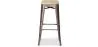 Sgabello da bar - Design industriale - Acciaio e legno - 76cm - Stylix image 7