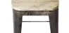 Sgabello da bar - Design industriale - Acciaio e legno - 76cm - Stylix image 7