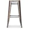 Sgabello da bar - Design industriale - Acciaio e legno - 76cm - Stylix image 7