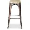 Sgabello da bar - Design industriale - Acciaio e legno - 76cm - Stylix image 7